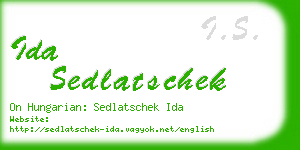 ida sedlatschek business card